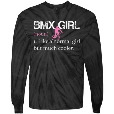 BMX Girl Definition Funny BMX Women Rider Cool Biking Tie-Dye Long Sleeve Shirt