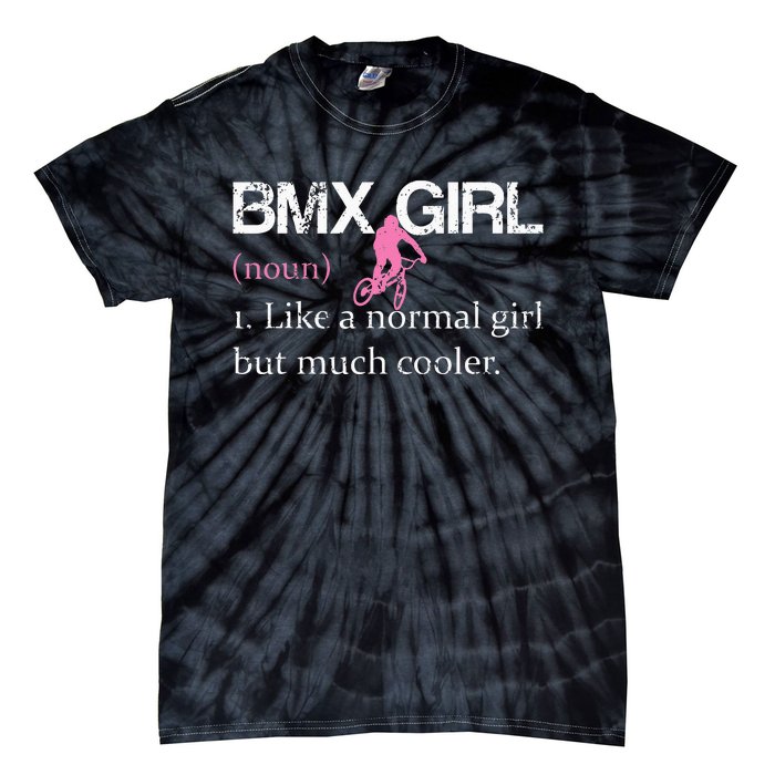 BMX Girl Definition Funny BMX Women Rider Cool Biking Tie-Dye T-Shirt