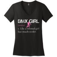 BMX Girl Definition Funny BMX Women Rider Cool Biking Women's V-Neck T-Shirt