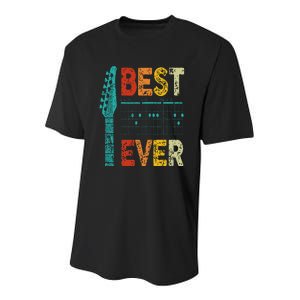 best guitar dad ever chords best dad guitar guitar dad Youth Performance Sprint T-Shirt