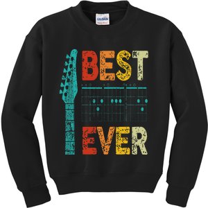 best guitar dad ever chords best dad guitar guitar dad Kids Sweatshirt