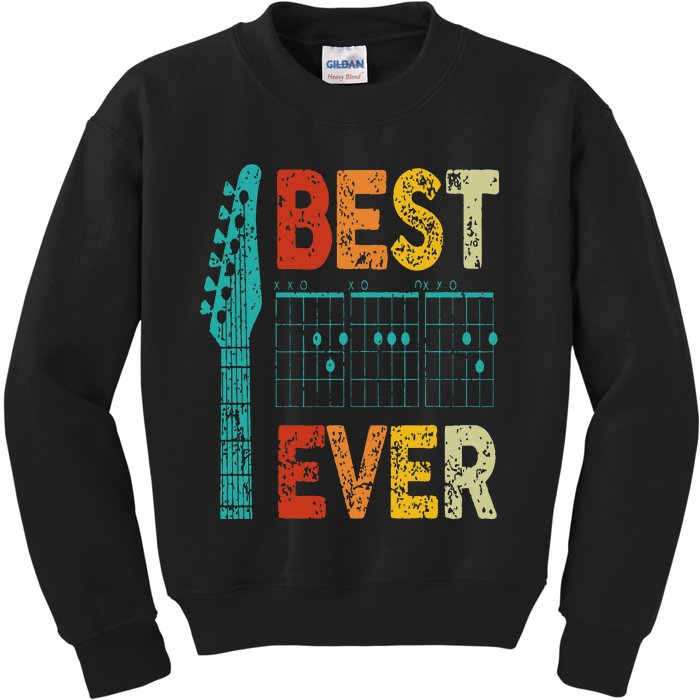 best guitar dad ever chords best dad guitar guitar dad Kids Sweatshirt