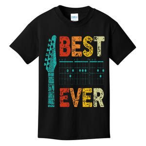 best guitar dad ever chords best dad guitar guitar dad Kids T-Shirt