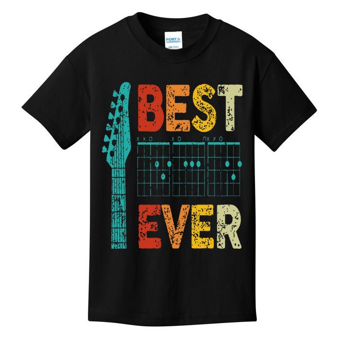 best guitar dad ever chords best dad guitar guitar dad Kids T-Shirt