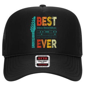 Best Guitar Dad Ever Chords Best Dad Guitar Guitar Dad High Crown Mesh Back Trucker Hat