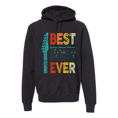 Best Guitar Dad Ever Chords Best Dad Guitar Guitar Dad Premium Hoodie