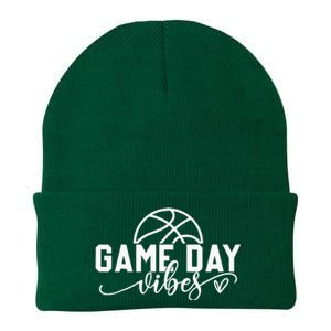 Basketball Game Day Vibes Basketball Mom Life Game Day Knit Cap Winter Beanie