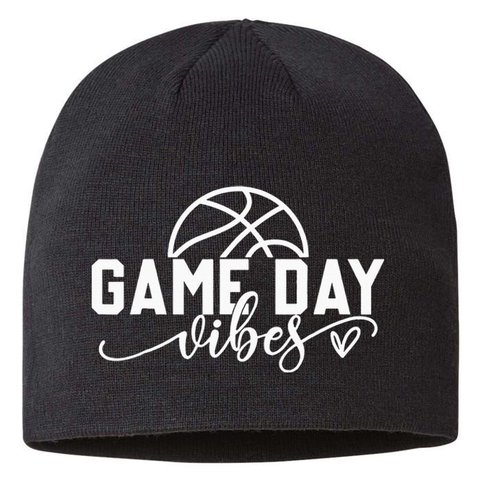 Basketball Game Day Vibes Basketball Mom Life Game Day Sustainable Beanie