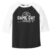 Basketball Game Day Vibes Basketball Mom Life Game Day Toddler Fine Jersey T-Shirt