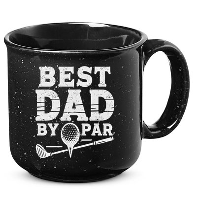 Best Golf Dad By Par Funny Gift 15oz Campfire Ceramic Mug