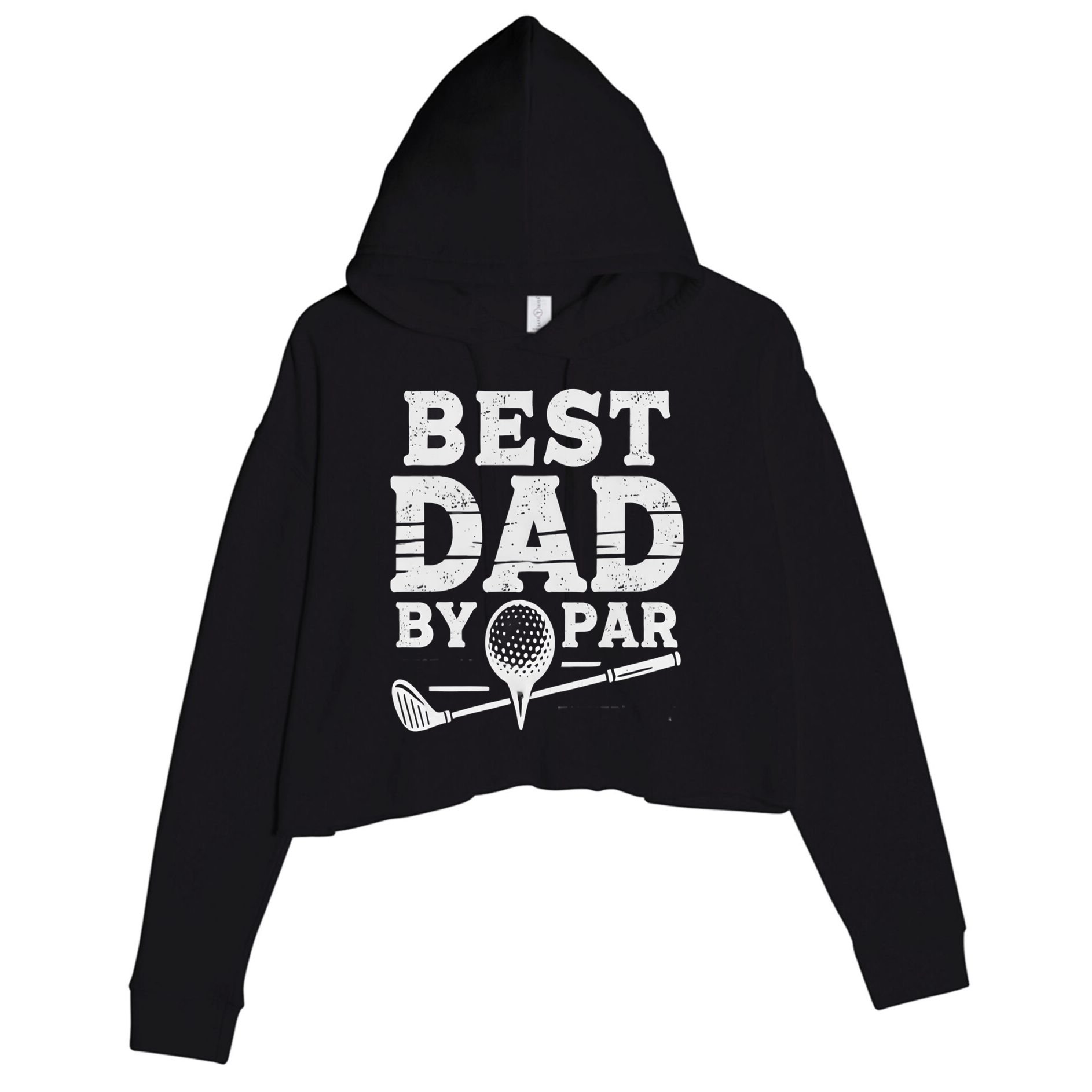 Best Golf Dad By Par Funny Gift Crop Fleece Hoodie
