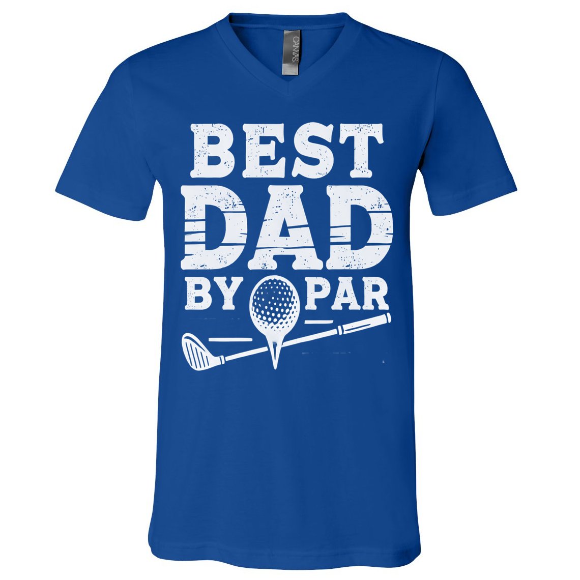 Best Golf Dad By Par Funny Gift V-Neck T-Shirt