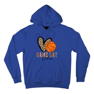 Basketball Game Day Vibes Leopart Gift Cool Gift Hoodie