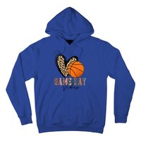 Basketball Game Day Vibes Leopart Gift Cool Gift Hoodie