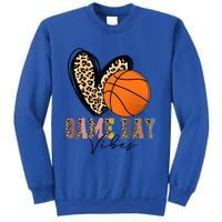 Basketball Game Day Vibes Leopart Gift Cool Gift Sweatshirt