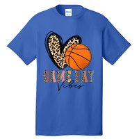 Basketball Game Day Vibes Leopart Gift Cool Gift Tall T-Shirt