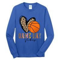 Basketball Game Day Vibes Leopart Gift Cool Gift Tall Long Sleeve T-Shirt