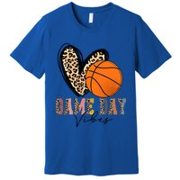 Basketball Game Day Vibes Leopart Gift Cool Gift Premium T-Shirt