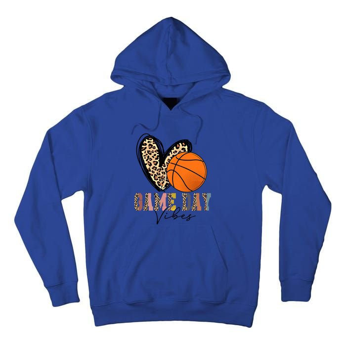 Basketball Game Day Vibes Leopart Gift Cool Gift Tall Hoodie