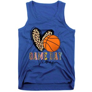 Basketball Game Day Vibes Leopart Gift Cool Gift Tank Top