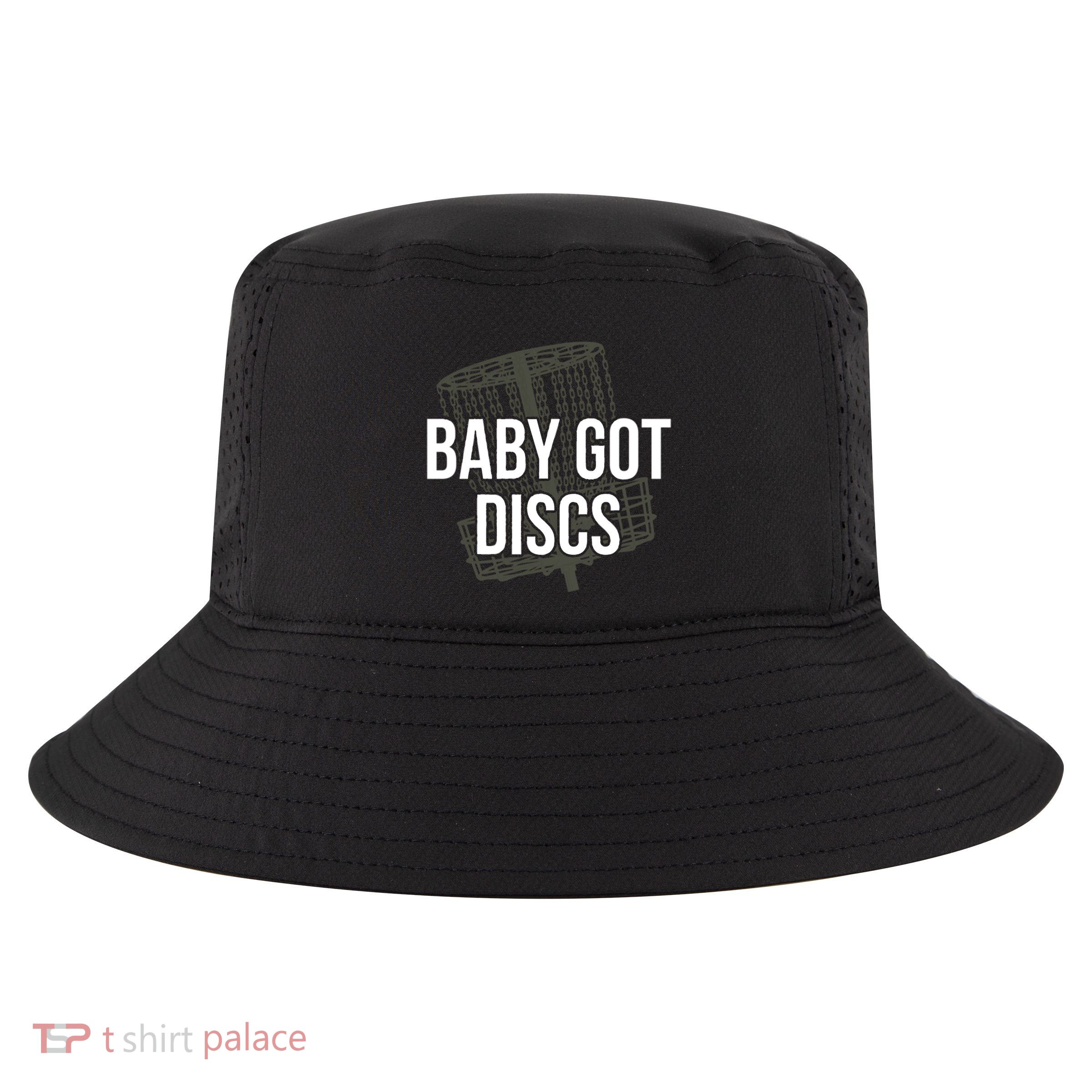 Baby Got Discs Funny Disc Golf Humor Golfer Cool Comfort Performance Bucket Hat