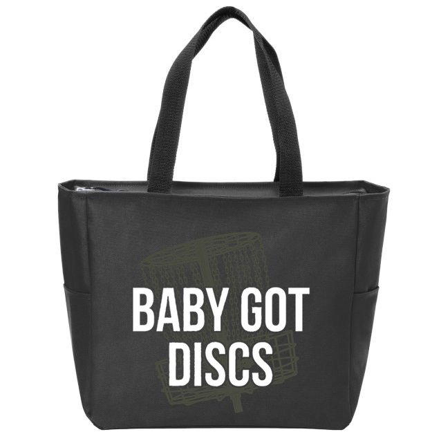 Baby Got Discs Funny Disc Golf Humor Golfer Zip Tote Bag