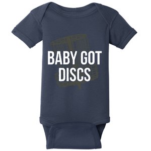 Baby Got Discs Funny Disc Golf Humor Golfer Baby Bodysuit