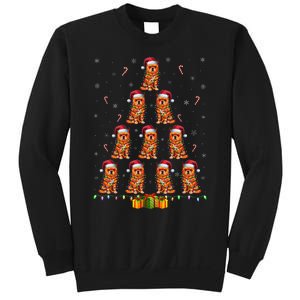 Brussels Griffon Dog Santa Hat Xmas Lights Christmas Tree Sweatshirt