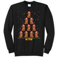 Brussels Griffon Dog Santa Hat Xmas Lights Christmas Tree Sweatshirt