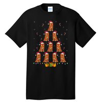 Brussels Griffon Dog Santa Hat Xmas Lights Christmas Tree Tall T-Shirt