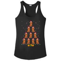 Brussels Griffon Dog Santa Hat Xmas Lights Christmas Tree Ladies PosiCharge Competitor Racerback Tank