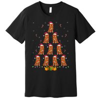 Brussels Griffon Dog Santa Hat Xmas Lights Christmas Tree Premium T-Shirt