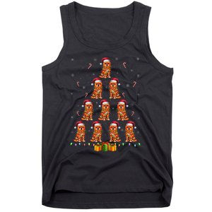 Brussels Griffon Dog Santa Hat Xmas Lights Christmas Tree Tank Top