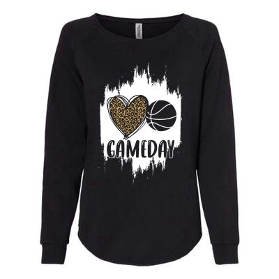 Basketball Game Day Leopard Cheetah Basketball Lover Gift Womens California Wash Sweatshirt