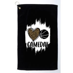 Basketball Game Day Leopard Cheetah Basketball Lover Gift Platinum Collection Golf Towel