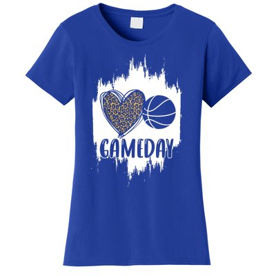 Basketball Game Day Leopard Cheetah Basketball Lover Gift Women's T-Shirt