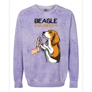 Beagle Grandma Dog Mom Grandmother Mothers Day Colorblast Crewneck Sweatshirt