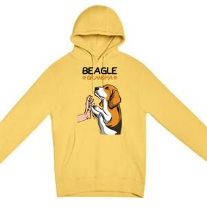 Beagle Grandma Dog Mom Grandmother Mothers Day Premium Pullover Hoodie