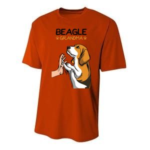 Beagle Grandma Dog Mom Grandmother Mothers Day Performance Sprint T-Shirt