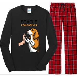 Beagle Grandma Dog Mom Grandmother Mothers Day Long Sleeve Pajama Set