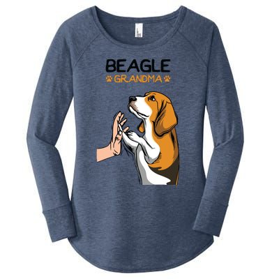 Beagle Grandma Dog Mom Grandmother Mothers Day Women's Perfect Tri Tunic Long Sleeve Shirt