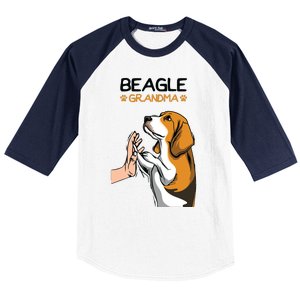 Beagle Grandma Dog Mom Grandmother Mothers Day Baseball Sleeve Shirt