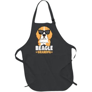 Beagle Grandpa Dog Full-Length Apron With Pockets