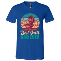 Best Grill Dad Ever For Father's Day Gift V-Neck T-Shirt