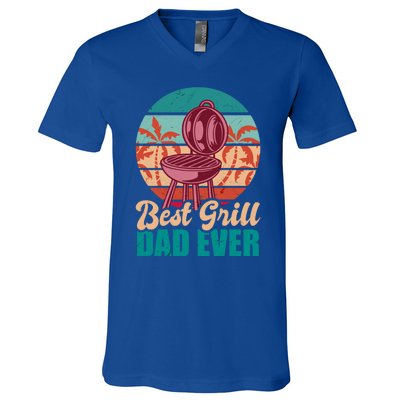 Best Grill Dad Ever For Father's Day Gift V-Neck T-Shirt