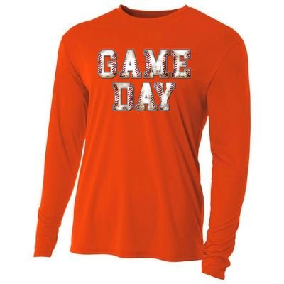 Baseball Game Day Cute Gift Cooling Performance Long Sleeve Crew