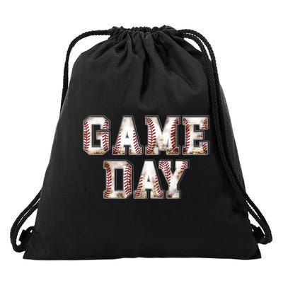 Baseball Game Day Cute Gift Drawstring Bag