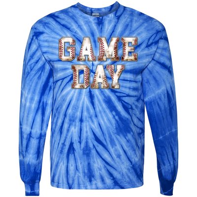 Baseball Game Day Cute Gift Tie-Dye Long Sleeve Shirt