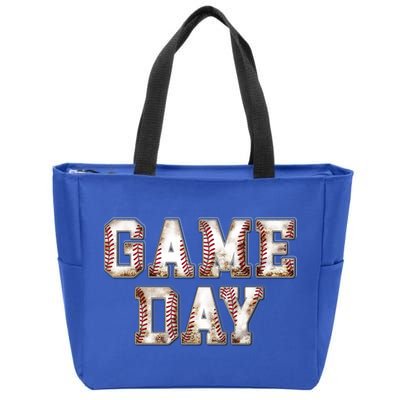 Baseball Game Day Cute Gift Zip Tote Bag