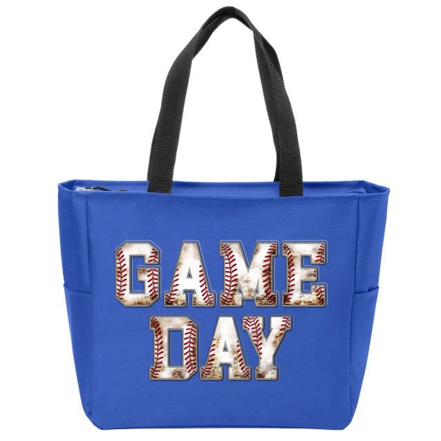 Baseball Game Day Cute Gift Zip Tote Bag